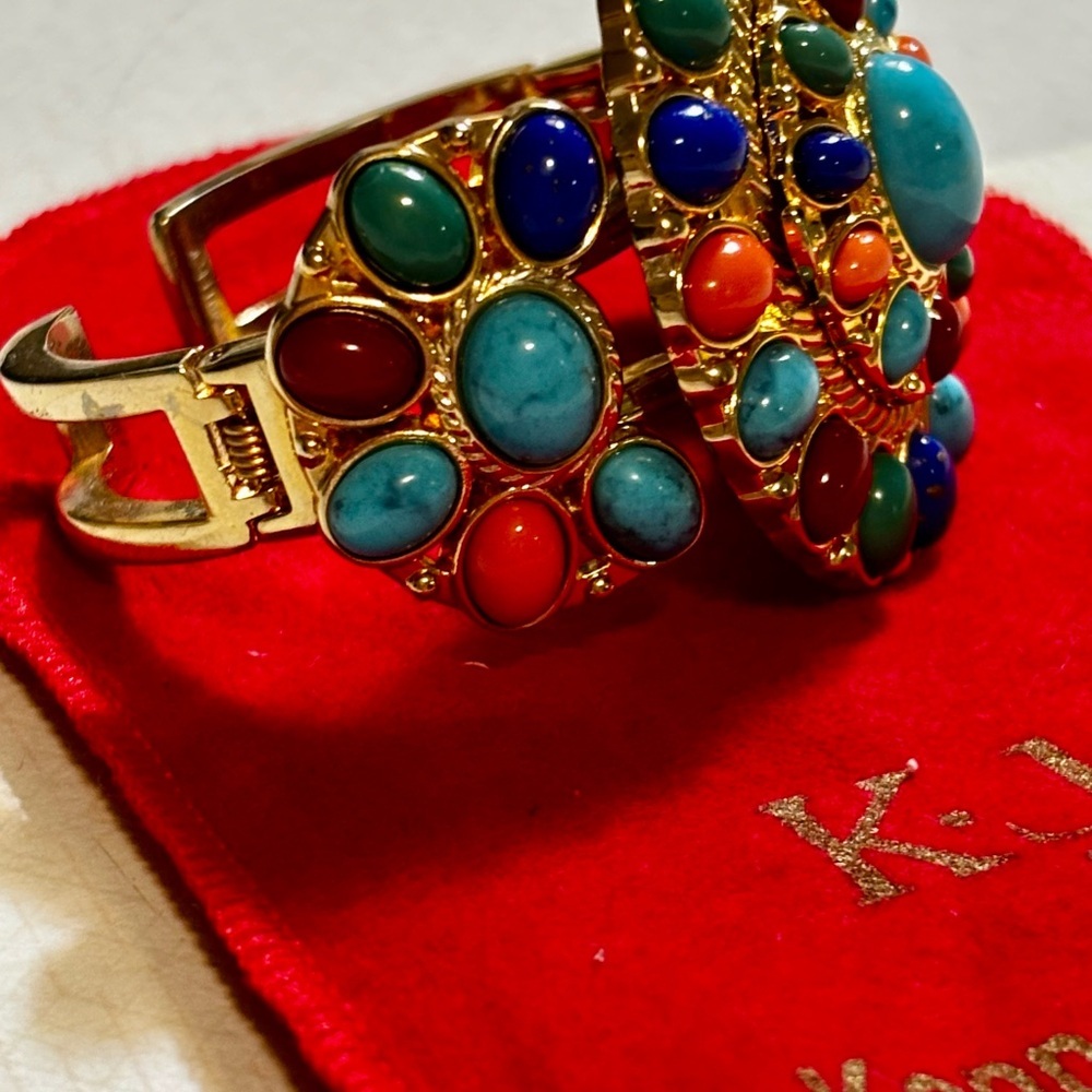 Kenneth Jay Lane Vibrant Gemstone watch NEW never worn - Picture 3 of 7